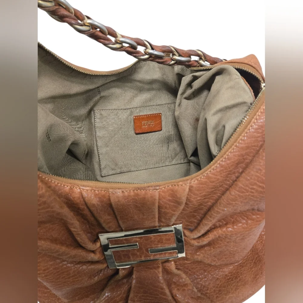 Fendi brown Leather Mia Hobo Bag - Picture 8 of 16